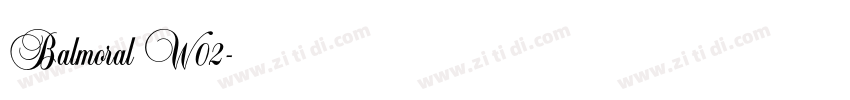 Balmoral W02字体转换